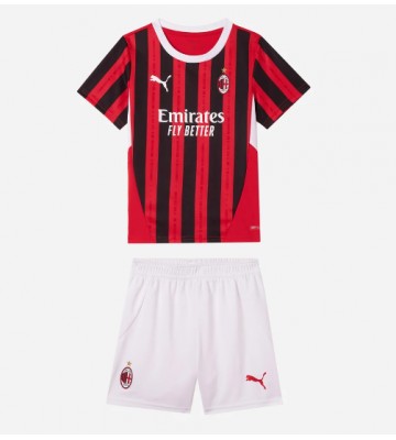 AC Milan Primera Equipación Niños 2024-25 Manga Corta (+ Pantalones cortos)